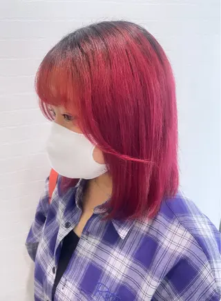 ミディアム カラー 💞暖色カラー 💞risaのヘアスタイル