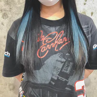 ロング カラー ヘアアレンジ ブリーチ/美髪矯正 垢抜けヘア/そらのヘアスタイル