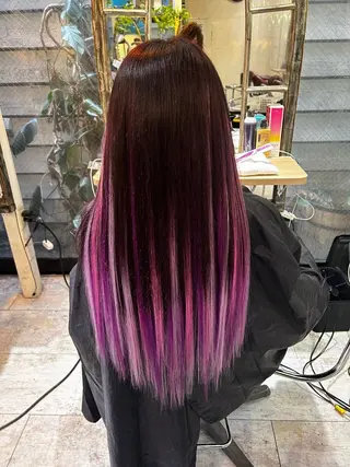 ロング カラー ‼️最新ハネエクステ 原宿のヘアスタイル