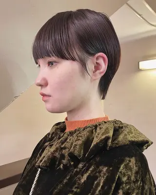 ショート カラー 安部佑哉/ハイトーン /レイヤー/グランジのヘアスタイル