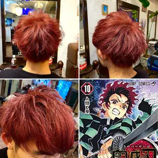 ショート カラー メンズ "PEPPU "所属・派手髪、ハイトーン ショートヘアShinのヘアスタイル