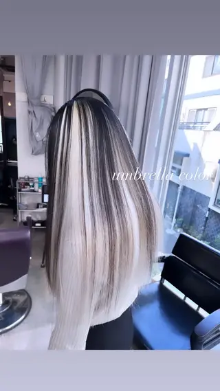 ロング カラー 💜ハイトーン💛 マジカルかいちゃんのヘアスタイル