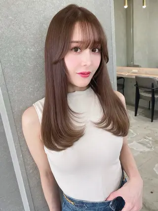 ロング カラー 垢抜けトレンド レイヤー🩵廣戸楓のヘアスタイル