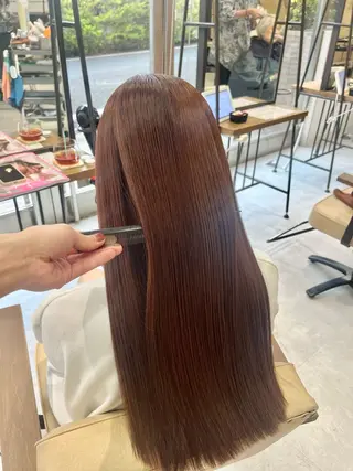 ロング 縮毛矯正/髪質改善 斉藤春のヘアスタイル