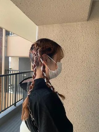 セミロング ヘアアレンジ chouette/ 根本優希のヘアスタイル