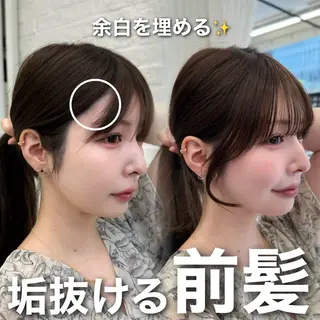 セミロング 映える顔まわり/前髪 特化 💗 ユキマのヘアスタイル
