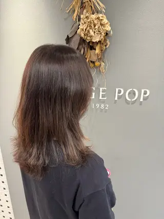 セミロング カラー 巻ける美髪矯正/ 韓国ヘア/yutaのヘアスタイル