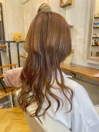 ミディアム カラー エクステ指名No.1 【店長】橘田のヘアスタイル