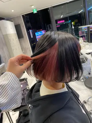 ショート カラー ヘアアレンジ 🩶【推しハイトーン 】yuzu🩶のヘアスタイル