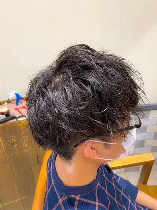 ショート パーマ メンズ メンズ特化 ナカネ カツヤのヘアスタイル