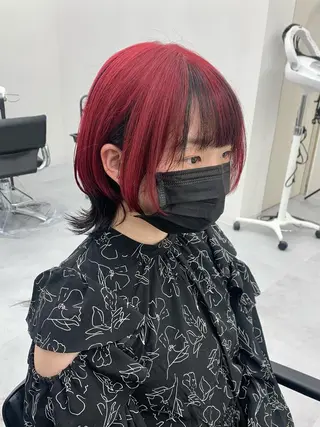 ミディアム カラー レイヤー ハイトーン 暖色⭐︎KANAKOのヘアスタイル