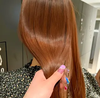 ロング カラー 髪質改善/縮毛矯正 艶カラー/珠聡のヘアスタイル