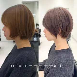 ショート カラー ヘアアレンジ 似合わせ専門美容師 なかじまのヘアスタイル