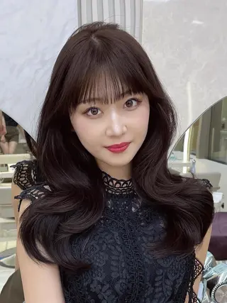 セミロング 顔周り/透明感カラー /韓国ヘア/TAKUのヘアスタイル