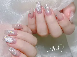 ネイル ネイルサロンAiri 長さ出し·シンプルのネイルデザイン