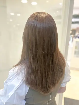 セミロング カラー 艶質改善/縮毛矯正 ササキナツミのヘアスタイル