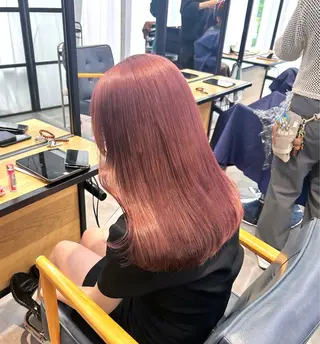 セミロング カラー 韓国×髪質改善カラー 💎hinaのヘアスタイル