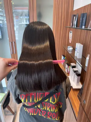 ロング パーマ 白髪ぼかし￤中央林間 ￤柳川拓哉のヘアスタイル