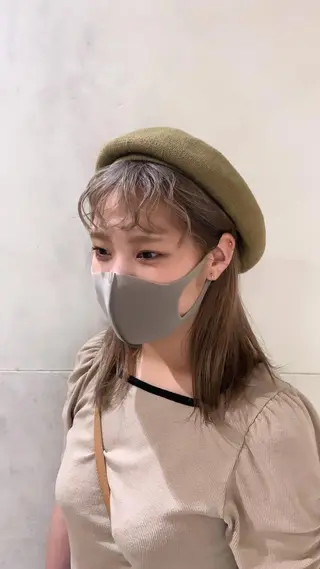 セミロング カラー 似合わせカット ケアパーマ喜来雅由のヘアスタイル