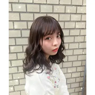 ミディアム カラー 韓国ヘア得意❤︎森澤 悠佳のヘアスタイル