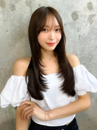 ロング カラー 髪質改善サロン Sea shinjuku 新宿南口【シー シンジュク】所属・髪質改善/韓国ヘア レイヤー/新宿/ロミのヘアスタイル