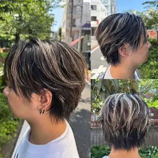 ミディアム カラー メンズ ⭐️口コミ5.0⭐️ 当日予約可能👌🏼のヘアスタイル
