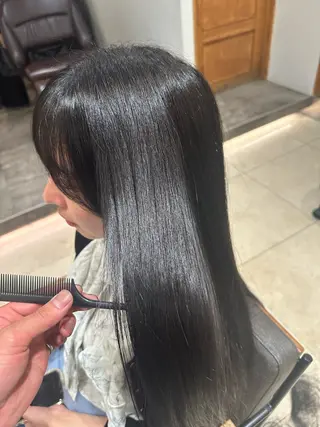 セミロング カラー パーマ ヘアアレンジ VIVIE【ヴィヴィ】所属・髪質改善/韓国風 レイヤー/田村祐樹のヘアスタイル