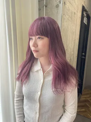 ロング カラー lani hair salon所属・SHOTO ハイトー ン/デザインカラーのヘアスタイル