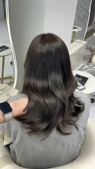 ミディアム カラー 名古屋/透明感カラー /韓国ヘア/高木梨帆のヘアスタイル