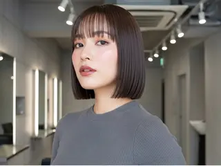 ミディアム 似合わせボブ✖️ 韓国レイヤー✨小関のヘアスタイル