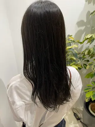 ロング カラー 蜂須賀🐝縮毛矯正 ストレートパーマのヘアスタイル