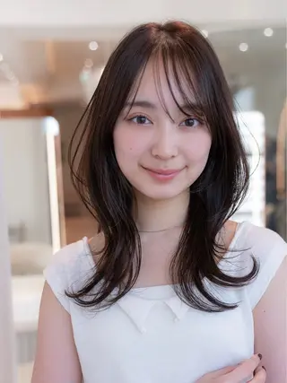 ロング KOKI/ボブ/顔ま わりレイヤー/新宿のヘアスタイル