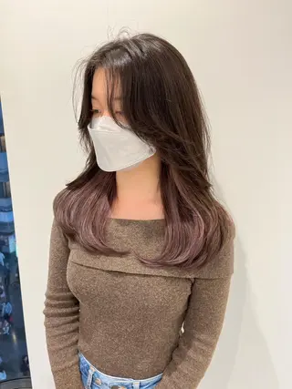 セミロング カラー レイヤー⭐️カラー ⭐️平川雅史のヘアスタイル