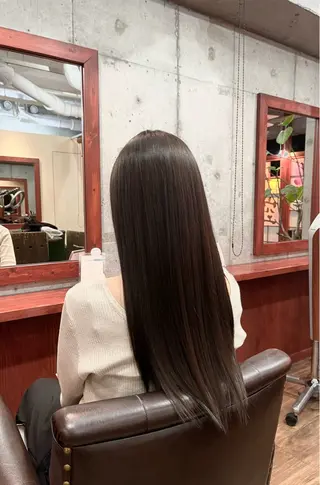 ロング 艶髪/シルク/縮毛 テライケイショウのヘアスタイル