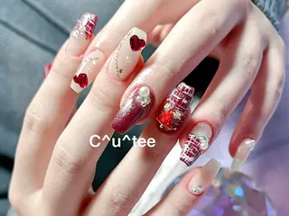 ロング 🎀CUTEE 🎀レイのネイルデザイン