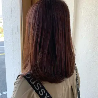 ミディアム カラー 入江 志穂のヘアスタイル