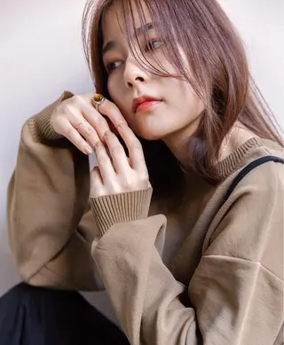 セミロング カラー nagisa /縮毛矯正のヘアスタイル