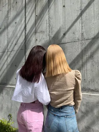 カラー dao/ミルクティー /ブラウン/ブロンドのヘアスタイル