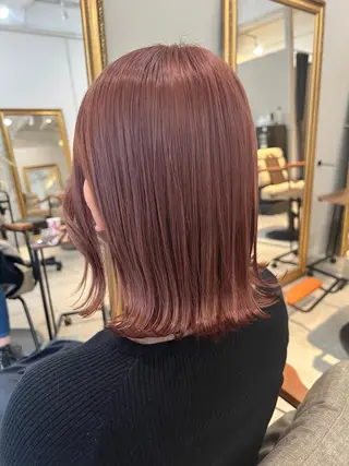 ミディアム カラー 目を惹く艶髪/髪質 改善カラー🤎ぐっちのヘアスタイル