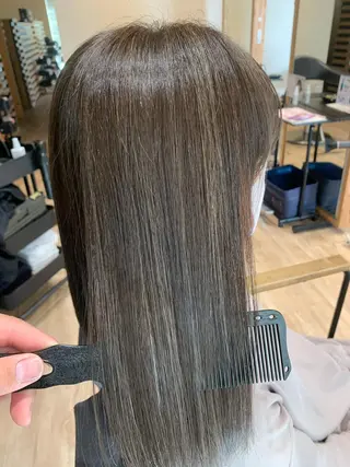 ミディアム カラー 大久保 隆蔵のヘアスタイル