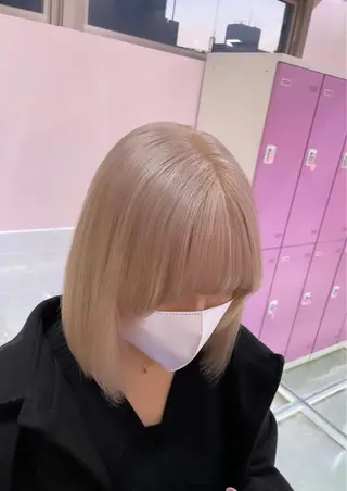 カラー 色落ち綺麗透明感カラ /ボブ/ナカツヒカルのヘアスタイル