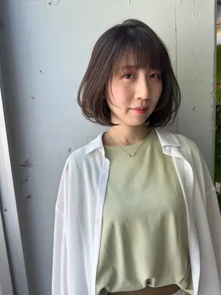 ミディアム カラー パーマ Glimpse大濠店 髪質改善/福岡大濠のヘアスタイル