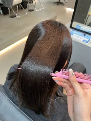 セミロング ririko/ 暖色カラー/艶カラーのヘアスタイル