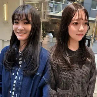 セミロング 神戸/karina /レイヤー/髪質改善のヘアスタイル