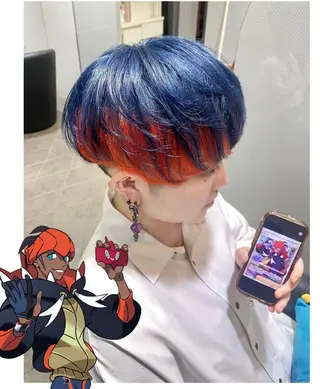 ショート カラー GARU-ガル-所属・TSUNO🦖 派手髪/オタク美容師のヘアスタイル