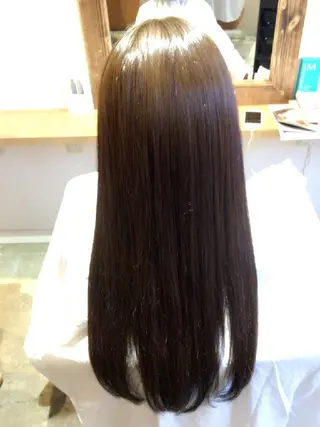 ロング 顔周りレイヤーカット 髪質改善代表西村功平のヘアスタイル