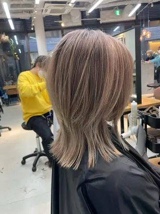 ミディアム カラー mee.表参道所属・ボブ/ショート /パーマ/shinのヘアスタイル