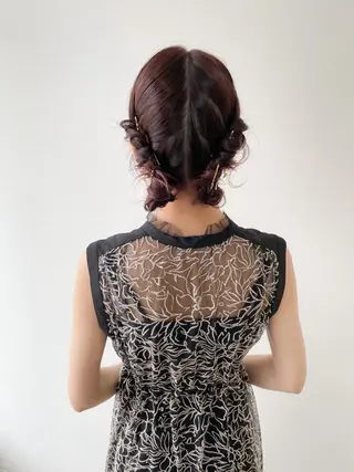 セミロング カラー ヘアアレンジ autre所属・大久保 ひでなりのヘアスタイル