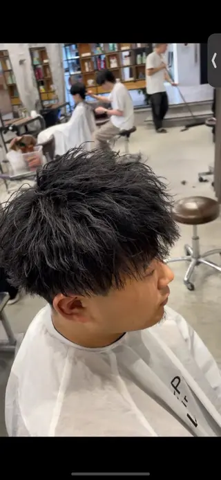 パーマ メンズ 渋谷🫧透明感カラー /🫧🫧SHIYUのヘアスタイル