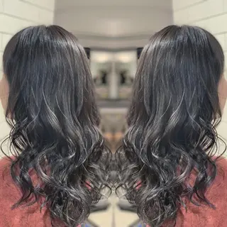 セミロング カラー ヘアアレンジ 髪質改善×ハイトーン 中田啄也のヘアスタイル